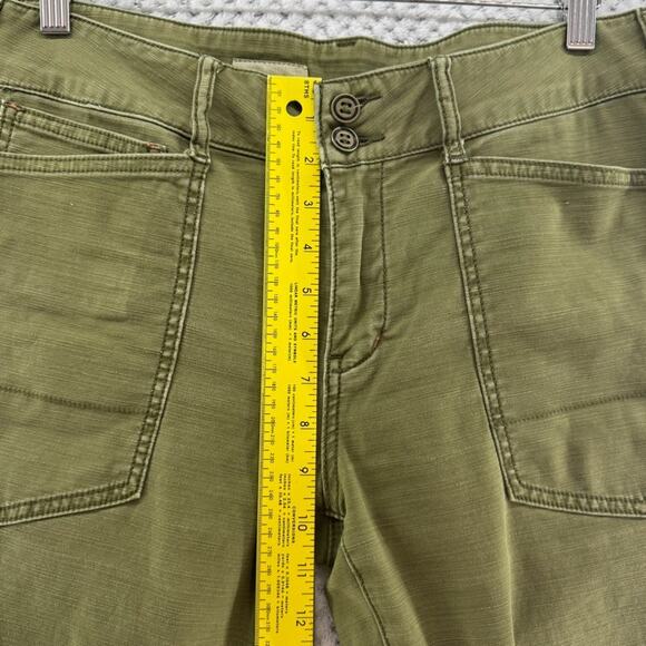 Pilcro Pants Womens 30 Green Stretch The Wandered Straight Leg Mid Rise Pockets - Picture 11 of 16